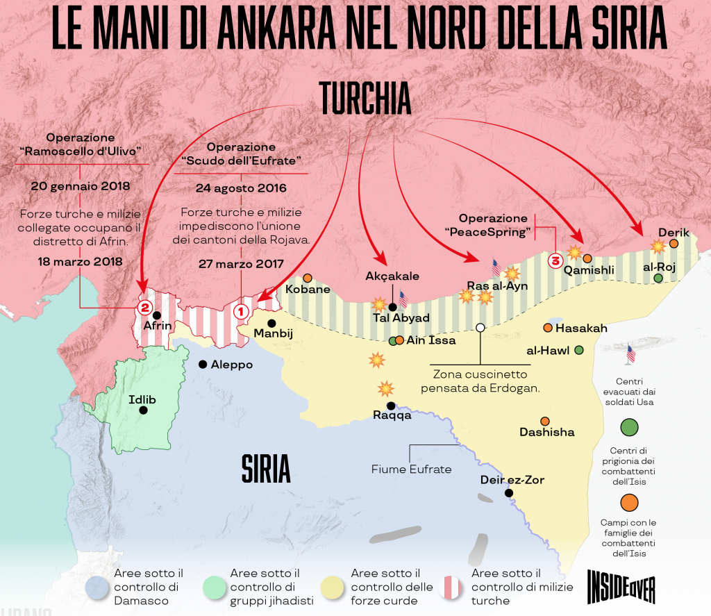 turchia fa la guerra in siria contro i curdi
