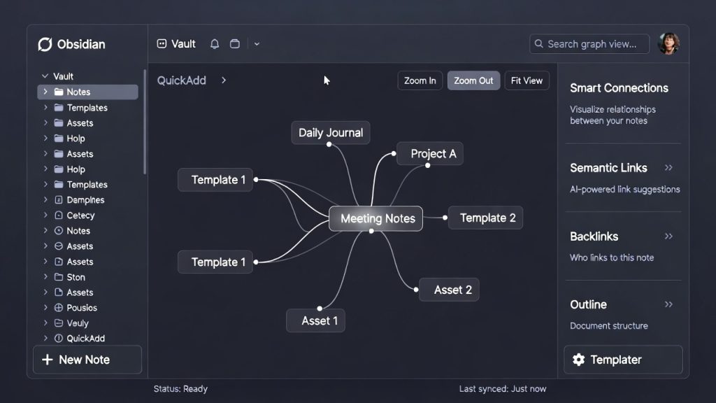 Obsidian graph view interface