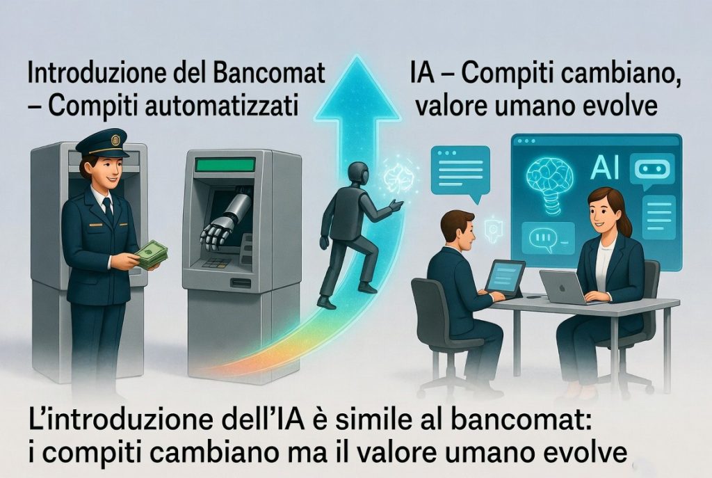 Scopri perché l’introduzione dell’IA è simile al bancomat: un’analisi su come l'automazione trasforma i compiti, il ruolo dell'iPhone e il futuro del lavoro.