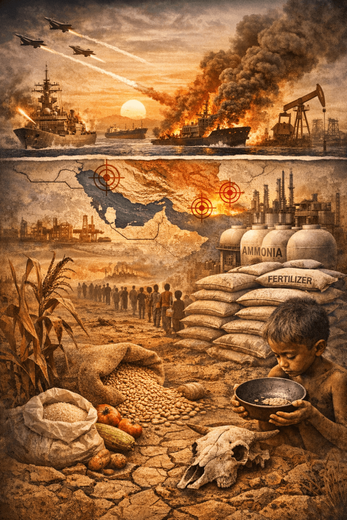La guerra nel Golfo sta innescando una crisi alimentare globale senza precedenti: energia, fertilizzanti, logistica e debito stanno spingendo milioni di persone verso la fame. Analisi completa con dati, fonti autorevoli e scenari futuri.